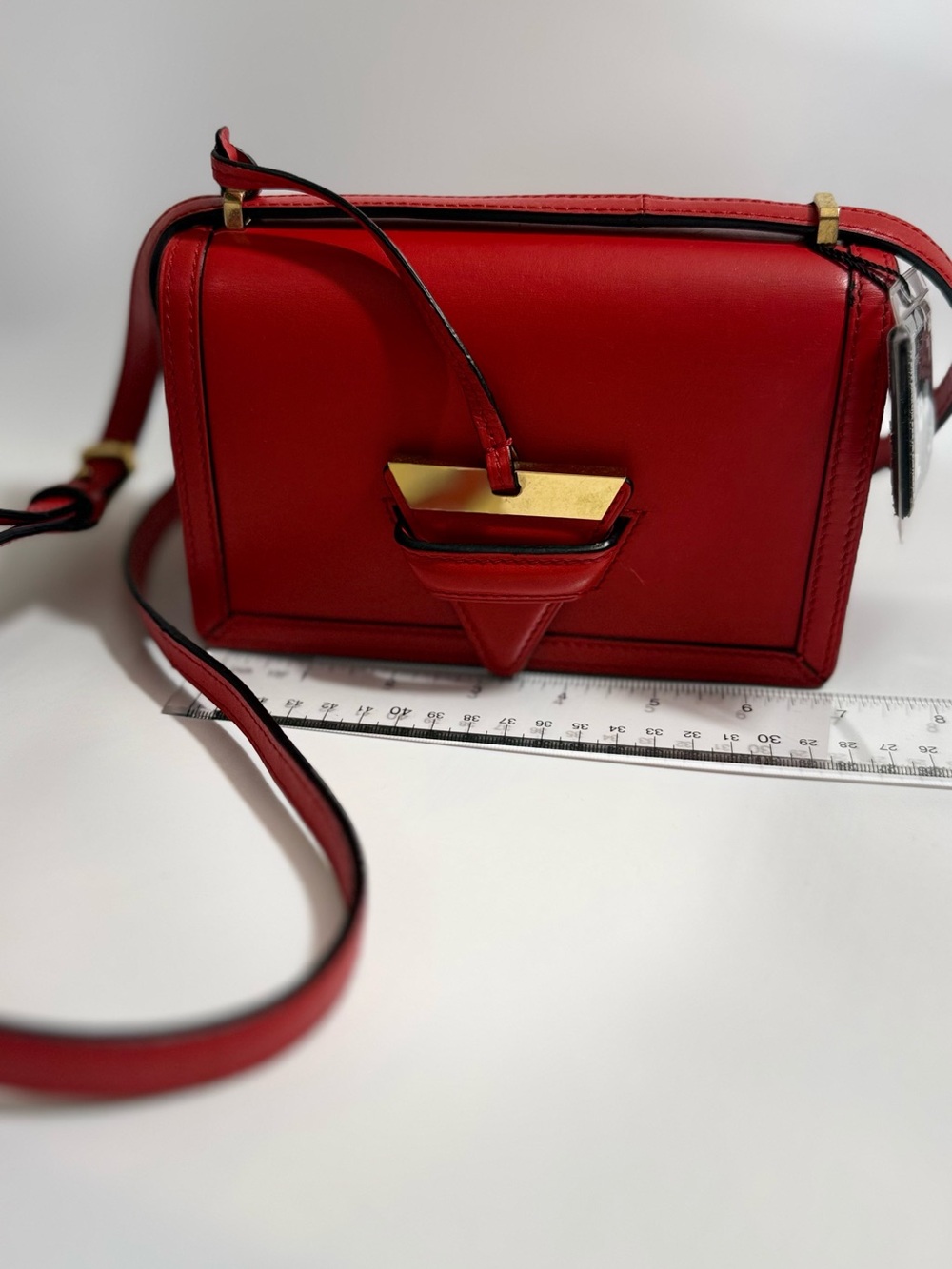 LOEWE Barcelona Leather Crossbody Bag with Gold Accent